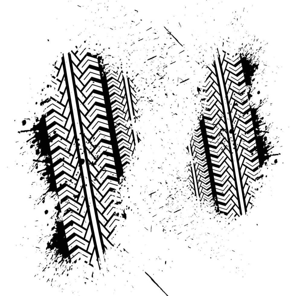 Spuren eines doppelt gebürsteten Autos vektor