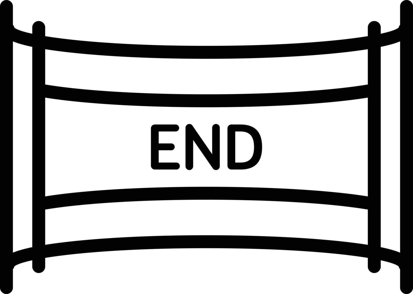 Liniensymbol für Ende vektor