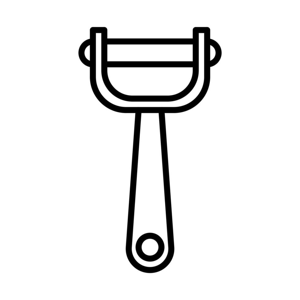 Schäler Küche Utensil Symbol im Linie vektor