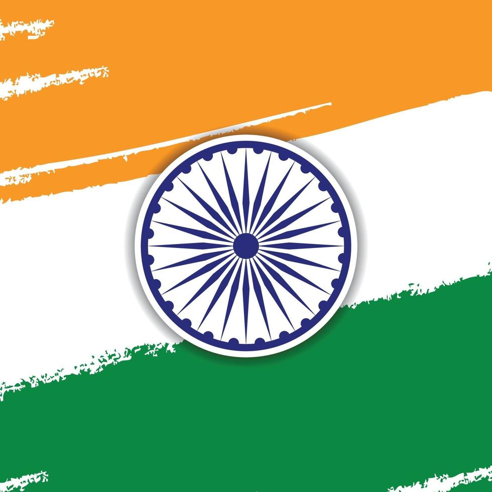 indisk självständighetsdag vektorillustration med tricolor vektor