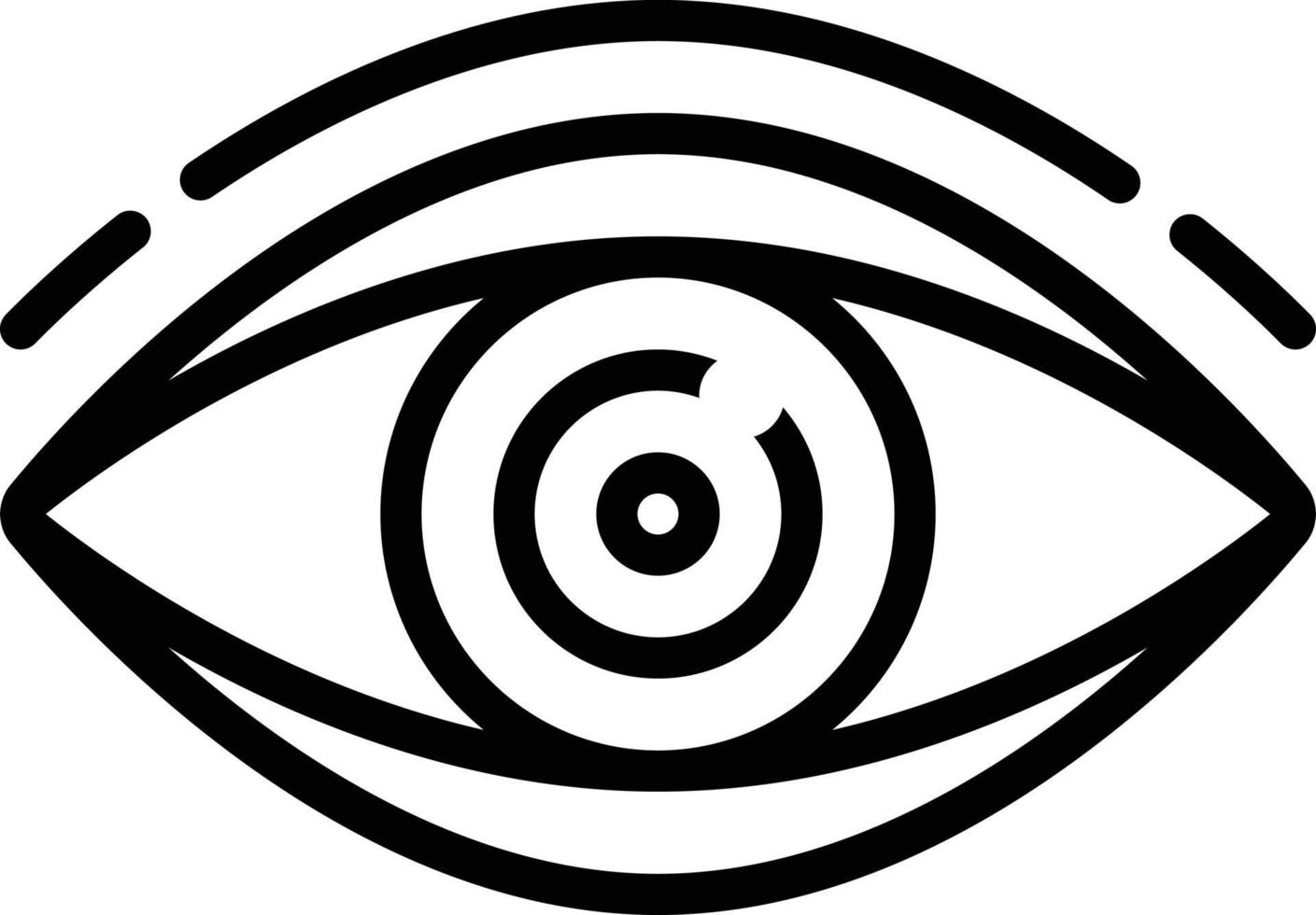 linje ikon för vision vektor
