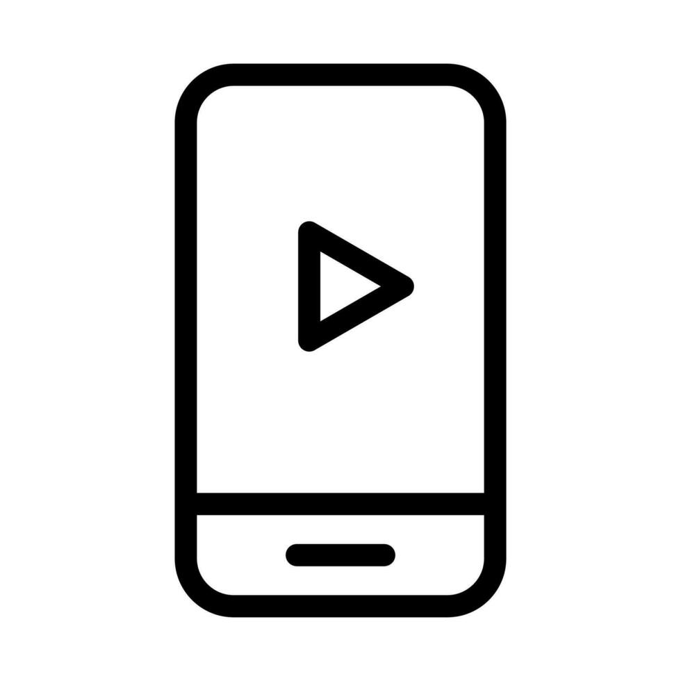 Smartphone Symbol mit abspielen Zeichen oder Video Spieler. Sozial Medien Symbol. Vektor Symbol Handy, Mobiltelefon Telefon. abspielen Taste Vektor Symbol. Smartphone Vektor isoliert auf Weiß Hintergrund.