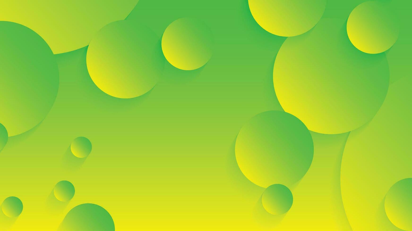 Grün und Gelb abstrakt Kreis Gradient modern Grafik Hintergrund vektor