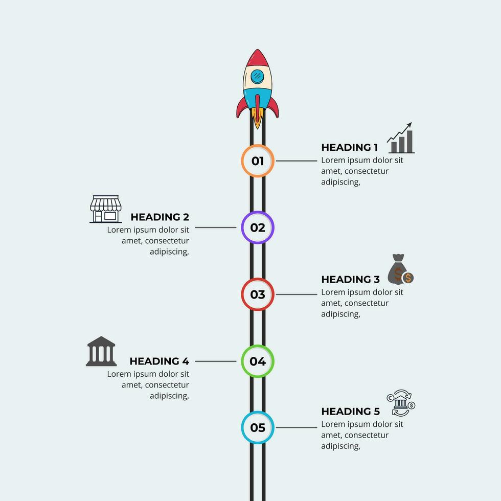 Infografik Design Vorlage zum Geschäft Strategie planen vektor