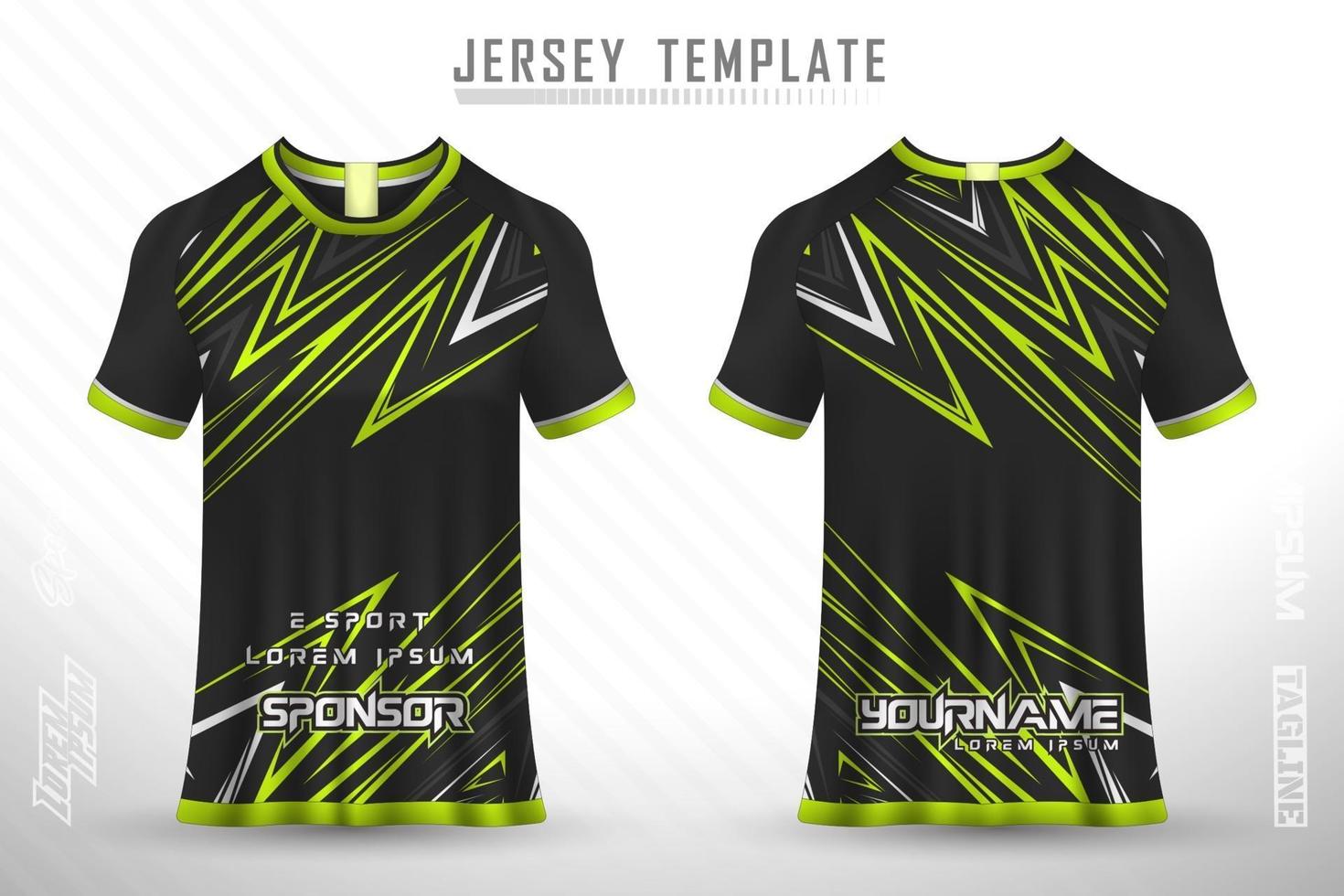 sport jersey och t-shirt mall sport jersey design vektor mockup.