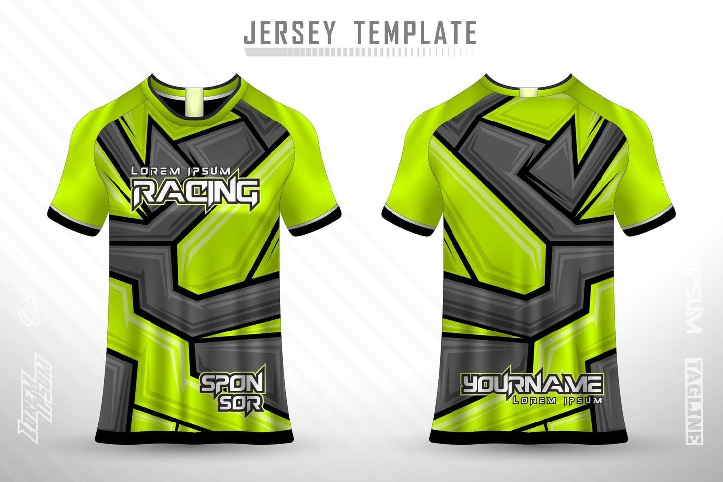 sport jersey och t-shirt mall sport jersey design vektor mockup.