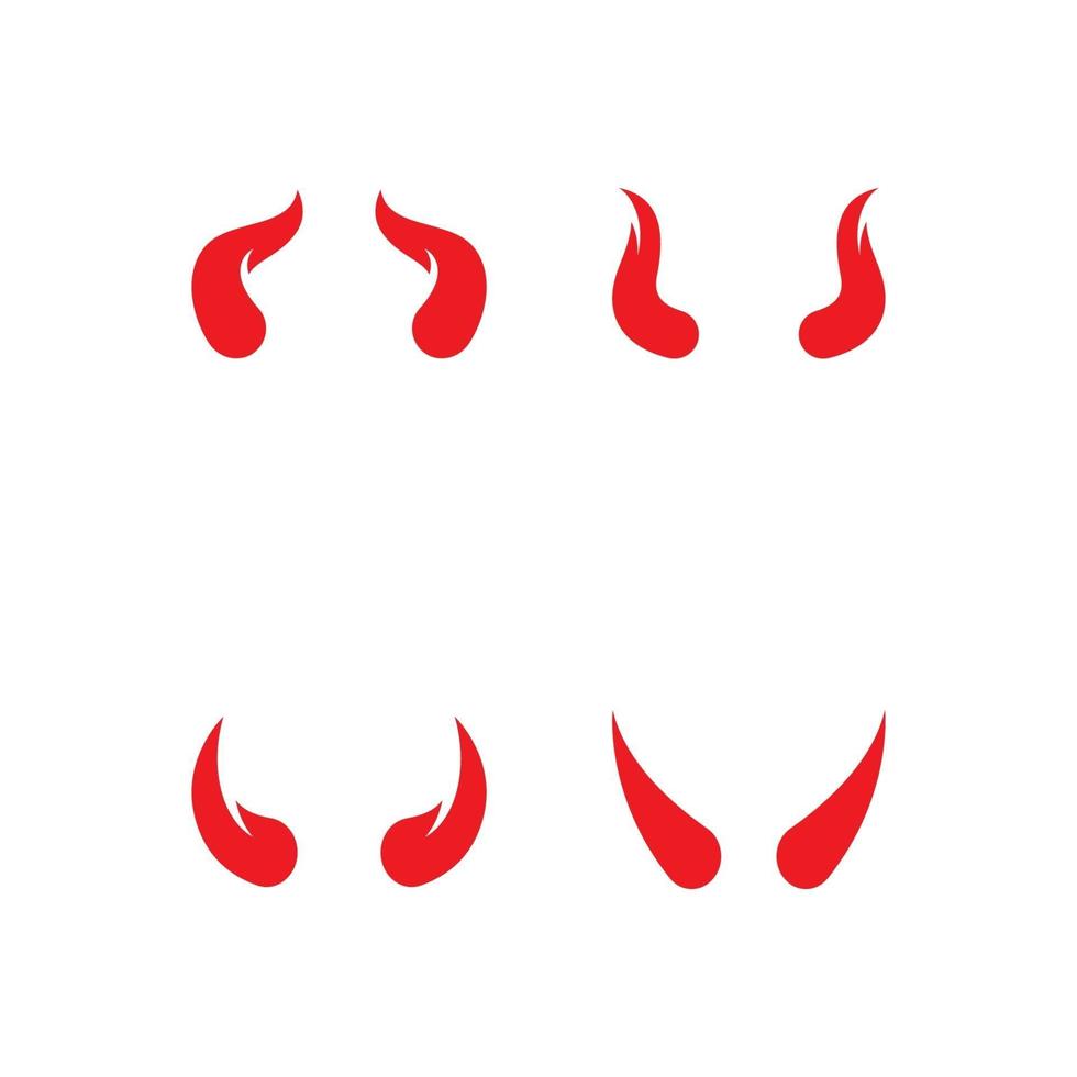 Teufelshorn-Logo-Vektor-Symbol-Vorlage vektor