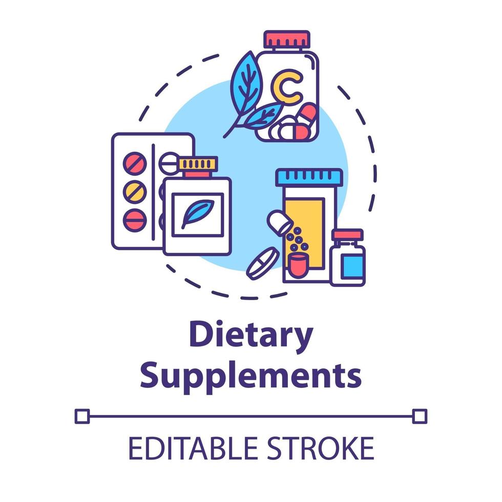 Konzeptsymbol für Nahrungsergänzungsmittel vektor