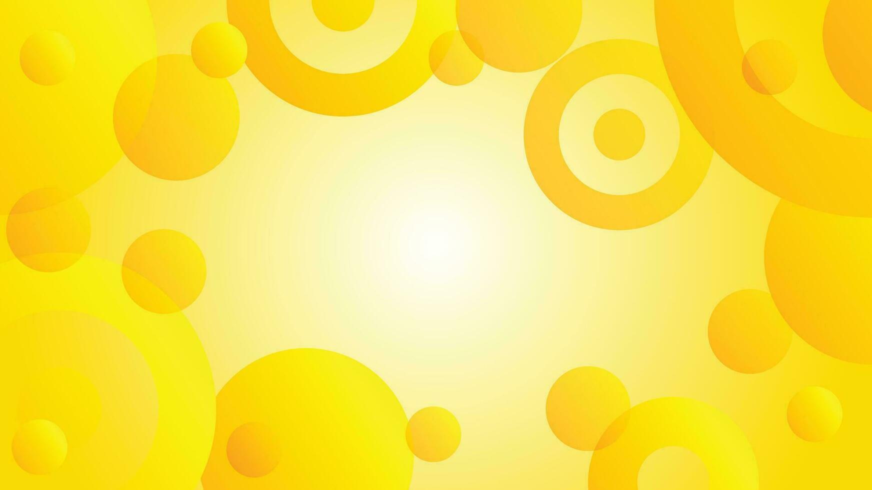 Weiß und Gelb dynamisch Kreis Formen abstrakt Hintergrund vektor