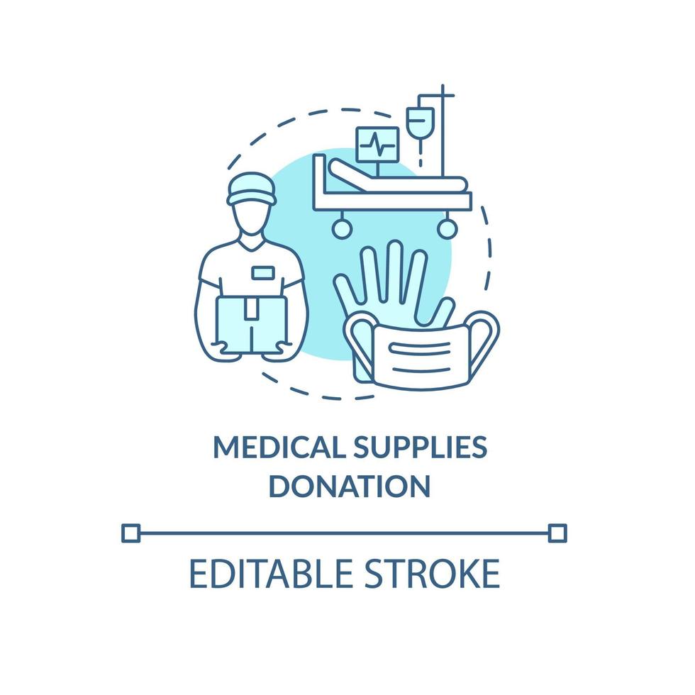Symbol für das Konzept der Spende für medizinische Versorgung. vektor