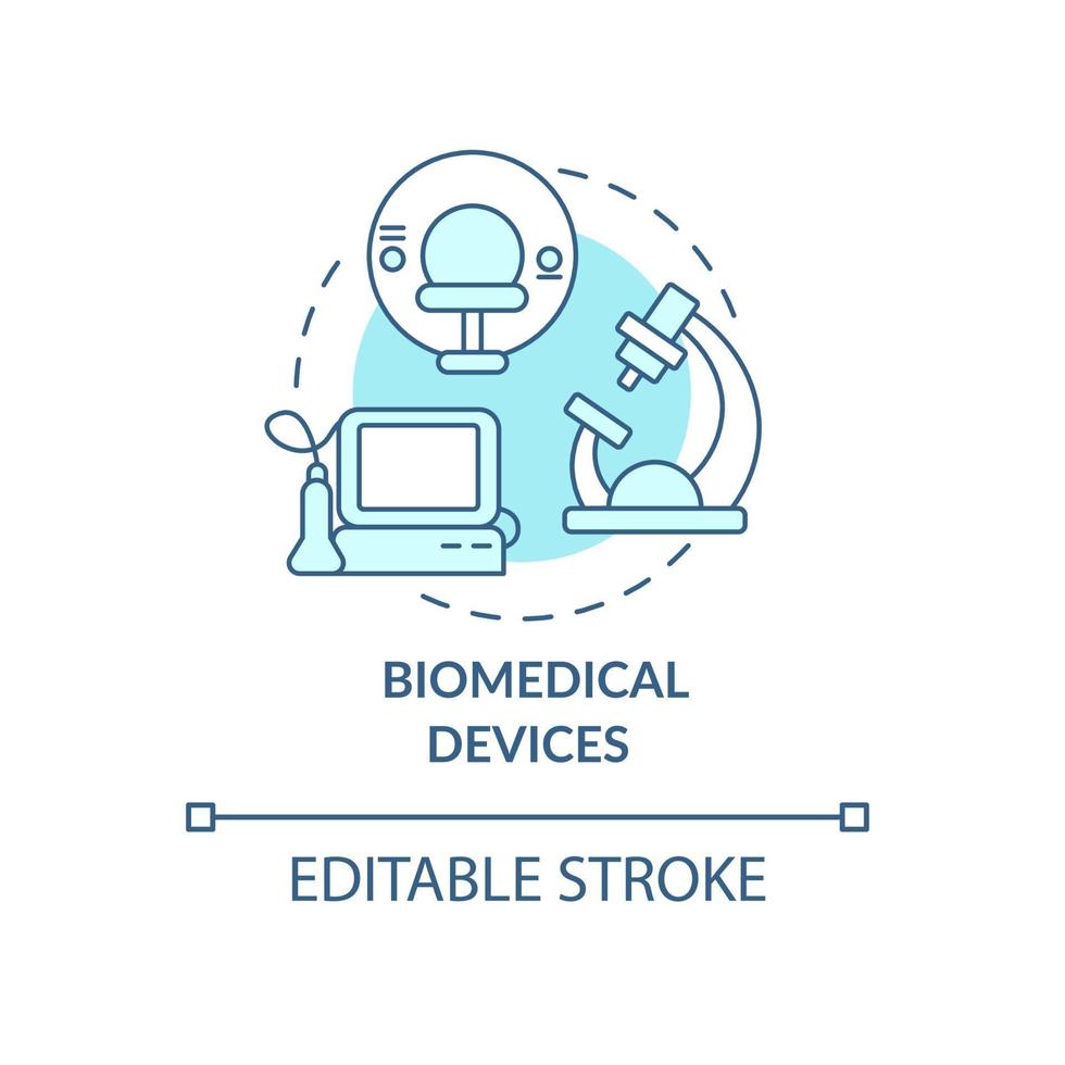 biomedicinsk utrustning konceptikon. vektor