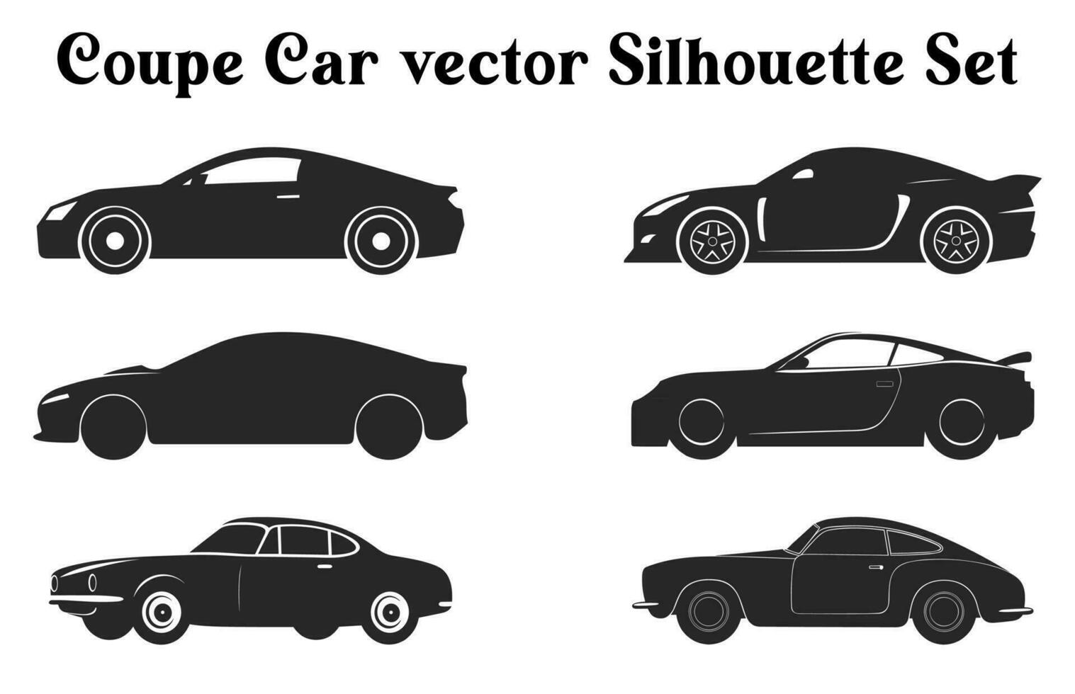 vektor bil silhuetter bunt, uppsättning av bil vektor silhuett ClipArt