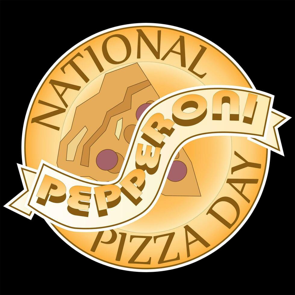 National Peperoni Pizza Tag vektor