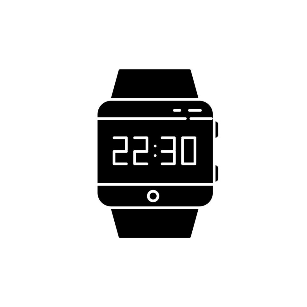 handled smartwatch svart glyph ikon vektor