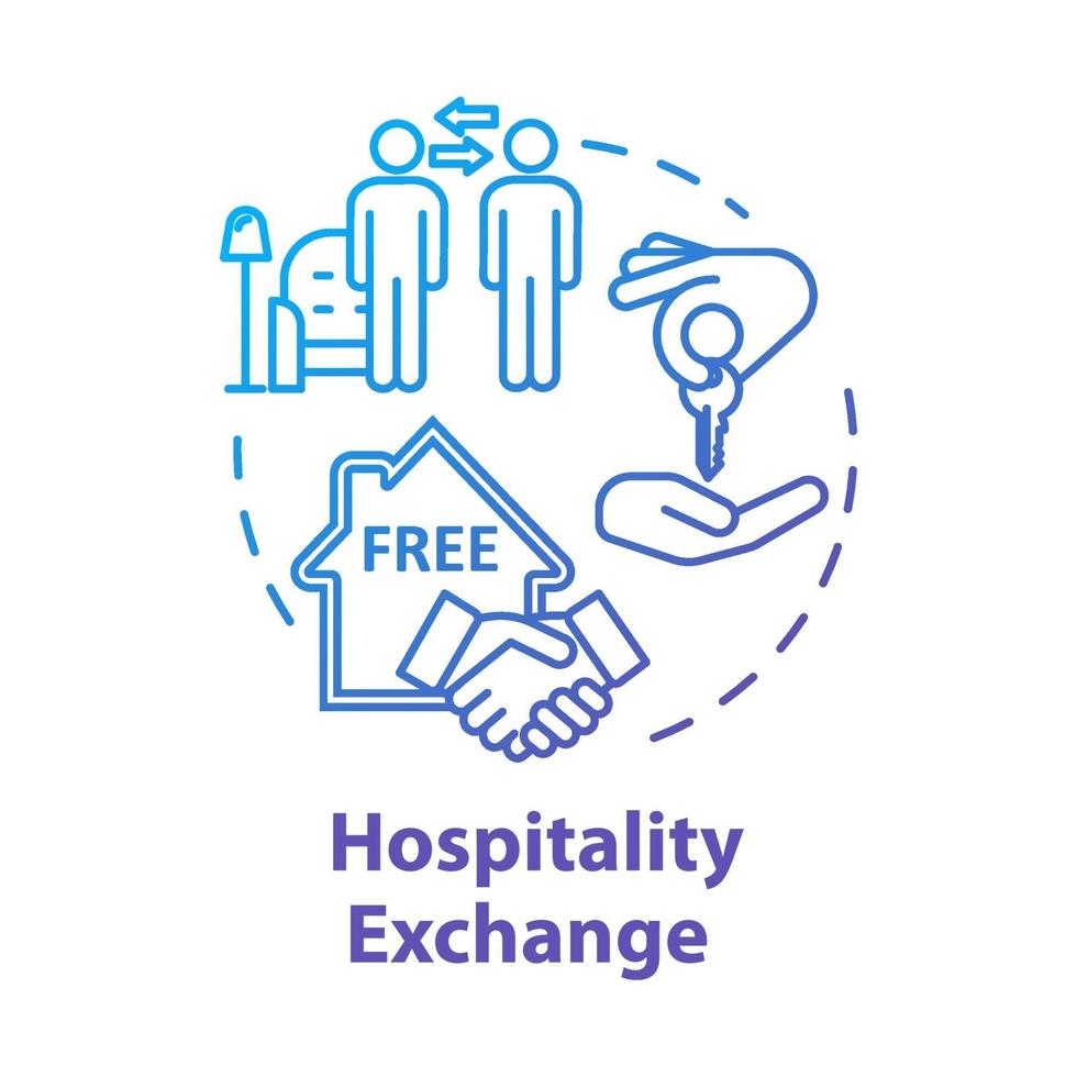 Symbol für Hospitality Exchange-Konzept vektor