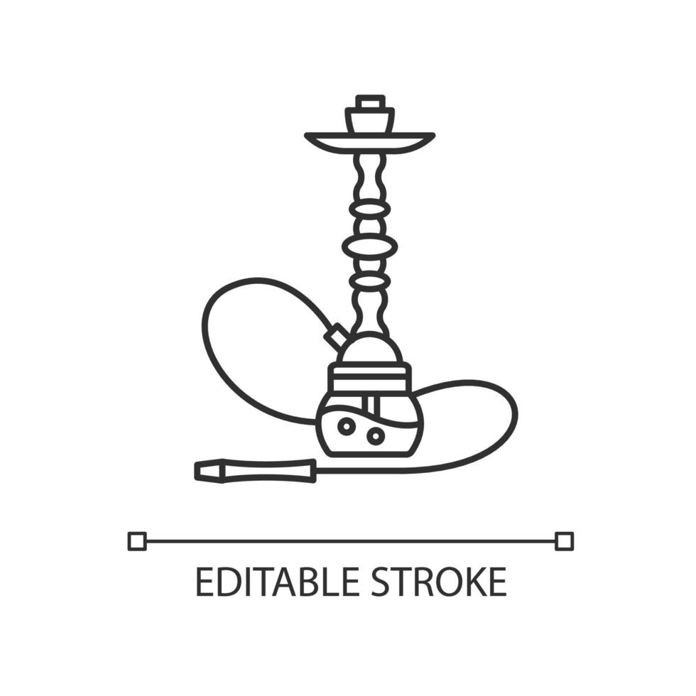 Shisha Pixel perfektes lineares Symbol vektor