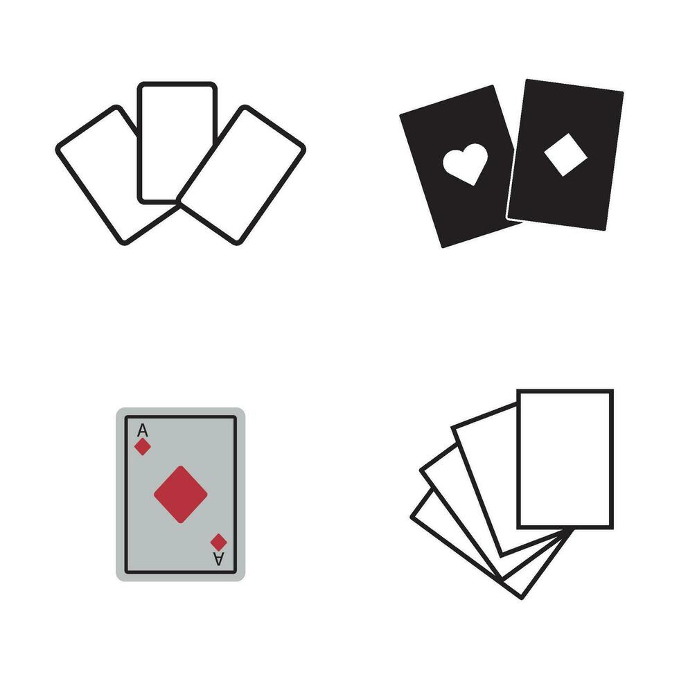 Glücksspiel Karte Symbol Vektor