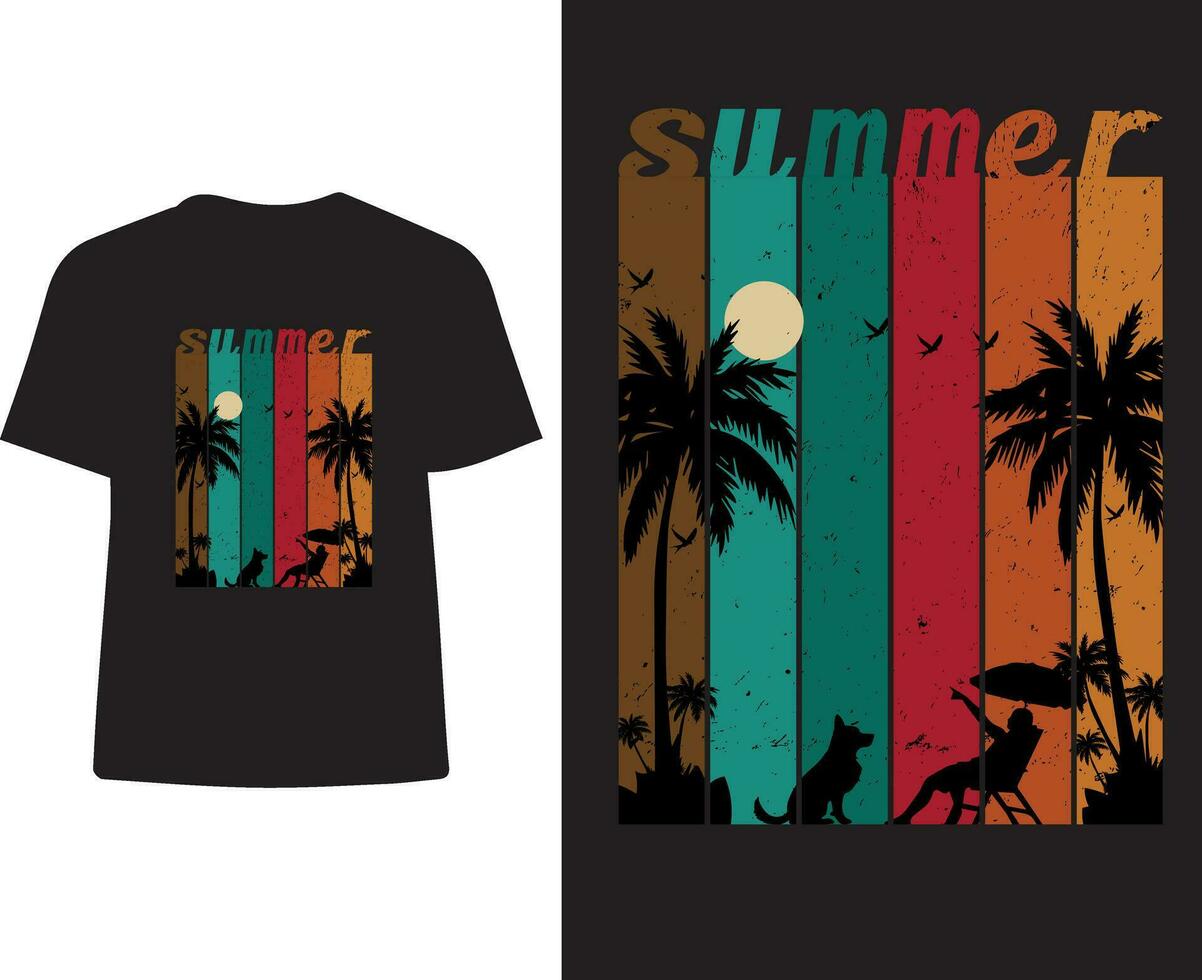 Sommer-T-Shirt-Design vektor