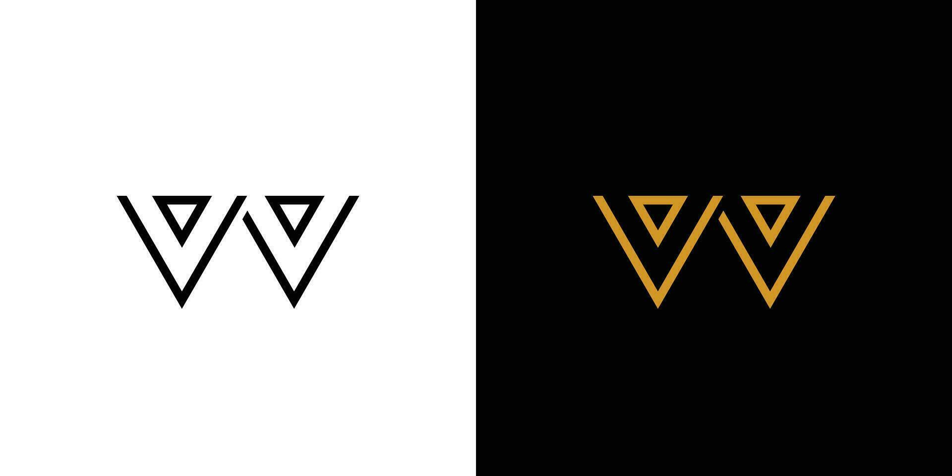 modern och unik brev w initialer logotyp design 2 vektor