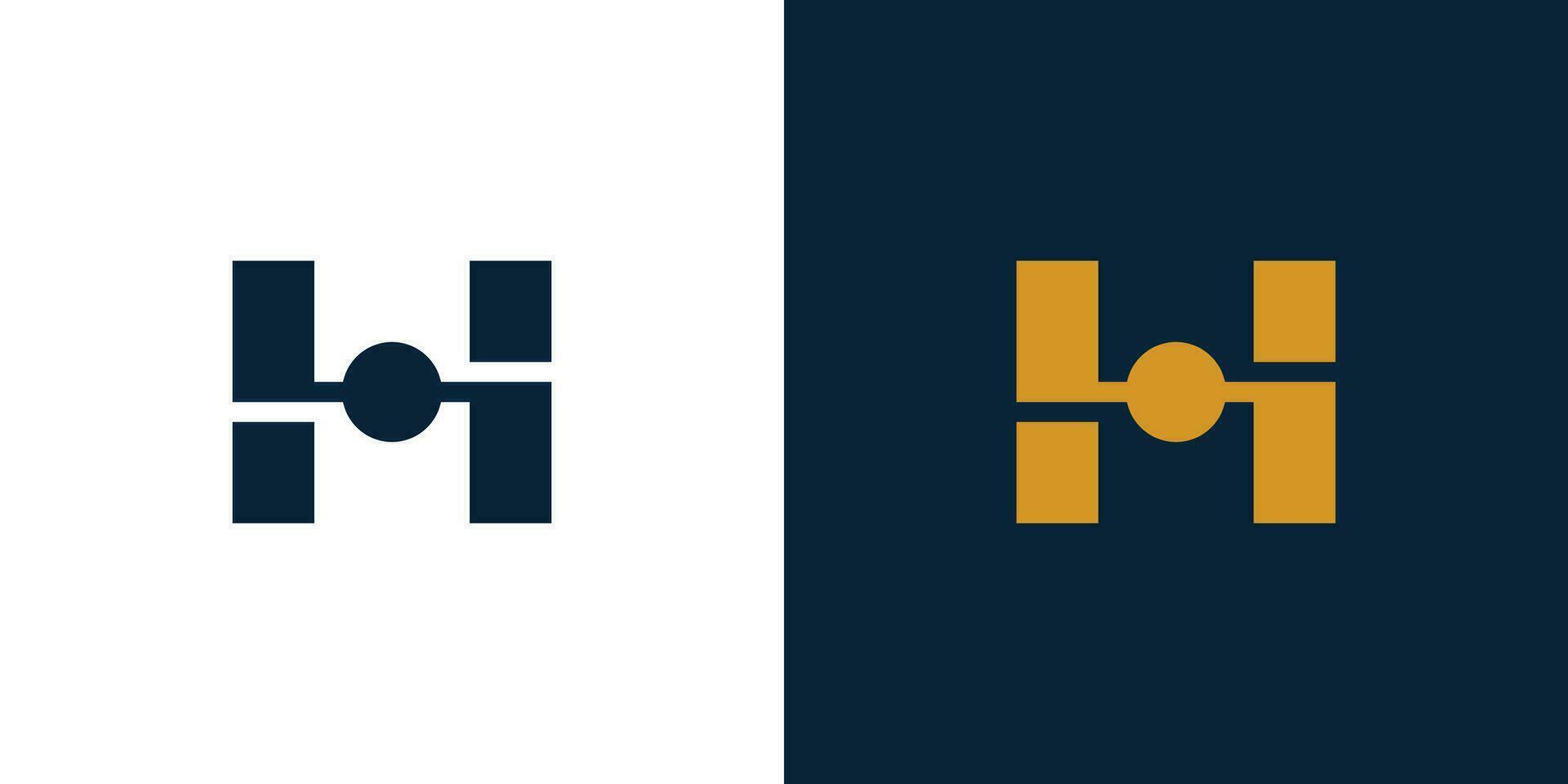 modernes und einzigartiges Logo-Design mit Initialen des Buchstaben h 2 vektor