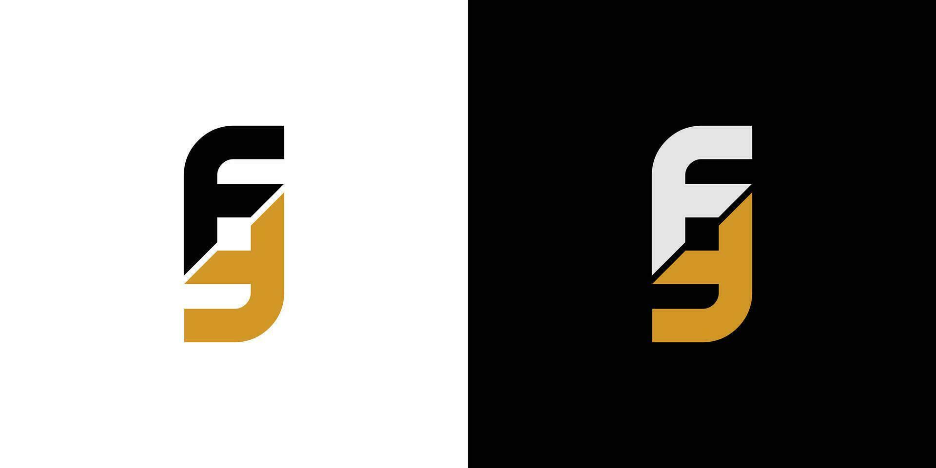 einfach und einzigartig Brief fg Initialen Logo Design vektor