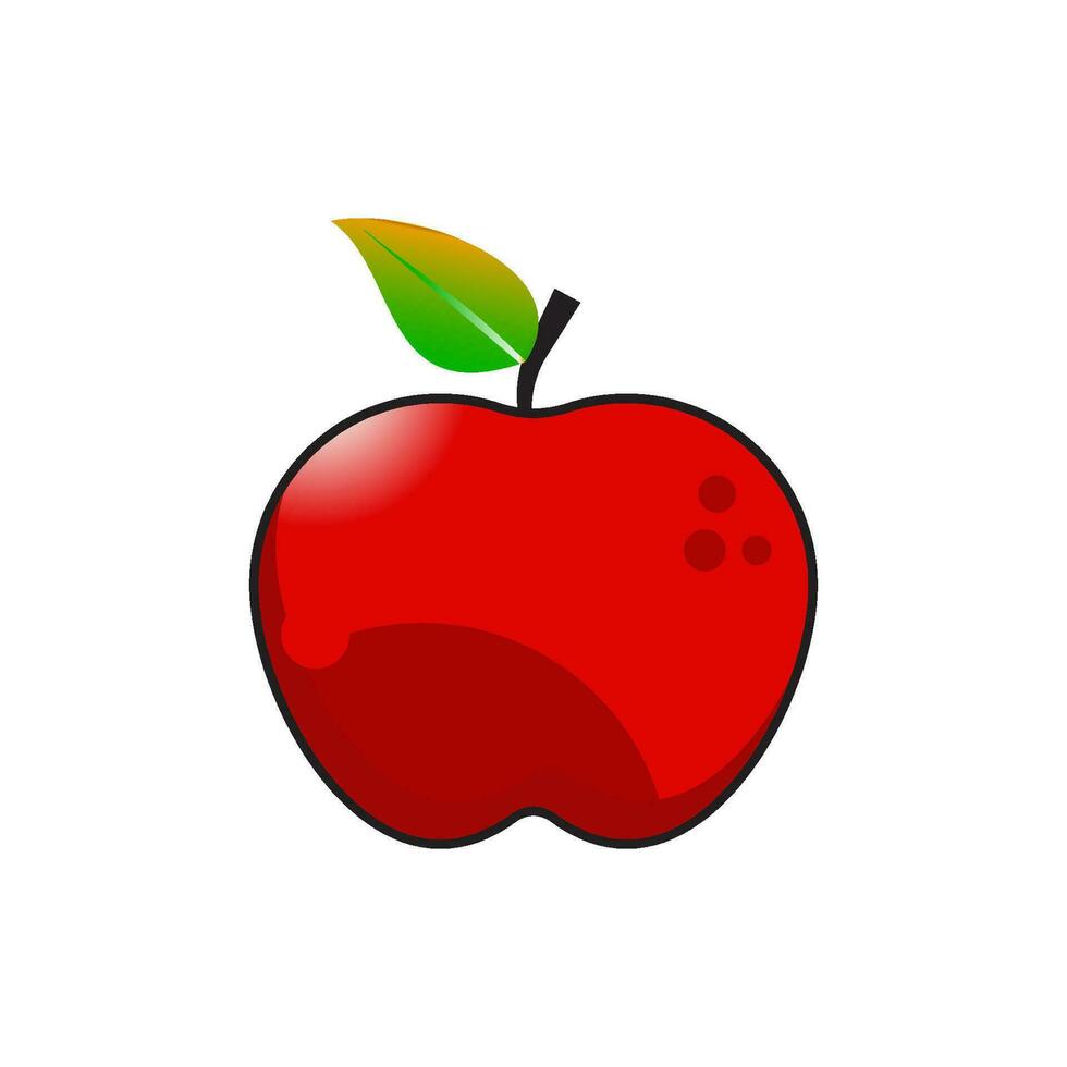 Apfel Obst Symbol Design Vektor Vorlagen