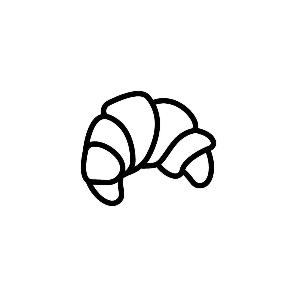 croissant ikon vektor design mallar