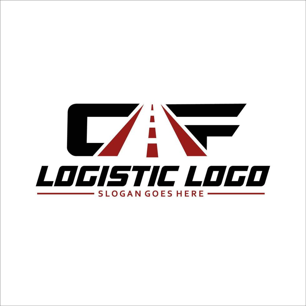 logistisch Logo Vektor. Logistik Transport Logo bestehend aus von das Briefe cmf oder vgl auf Weiß Hintergrund vektor