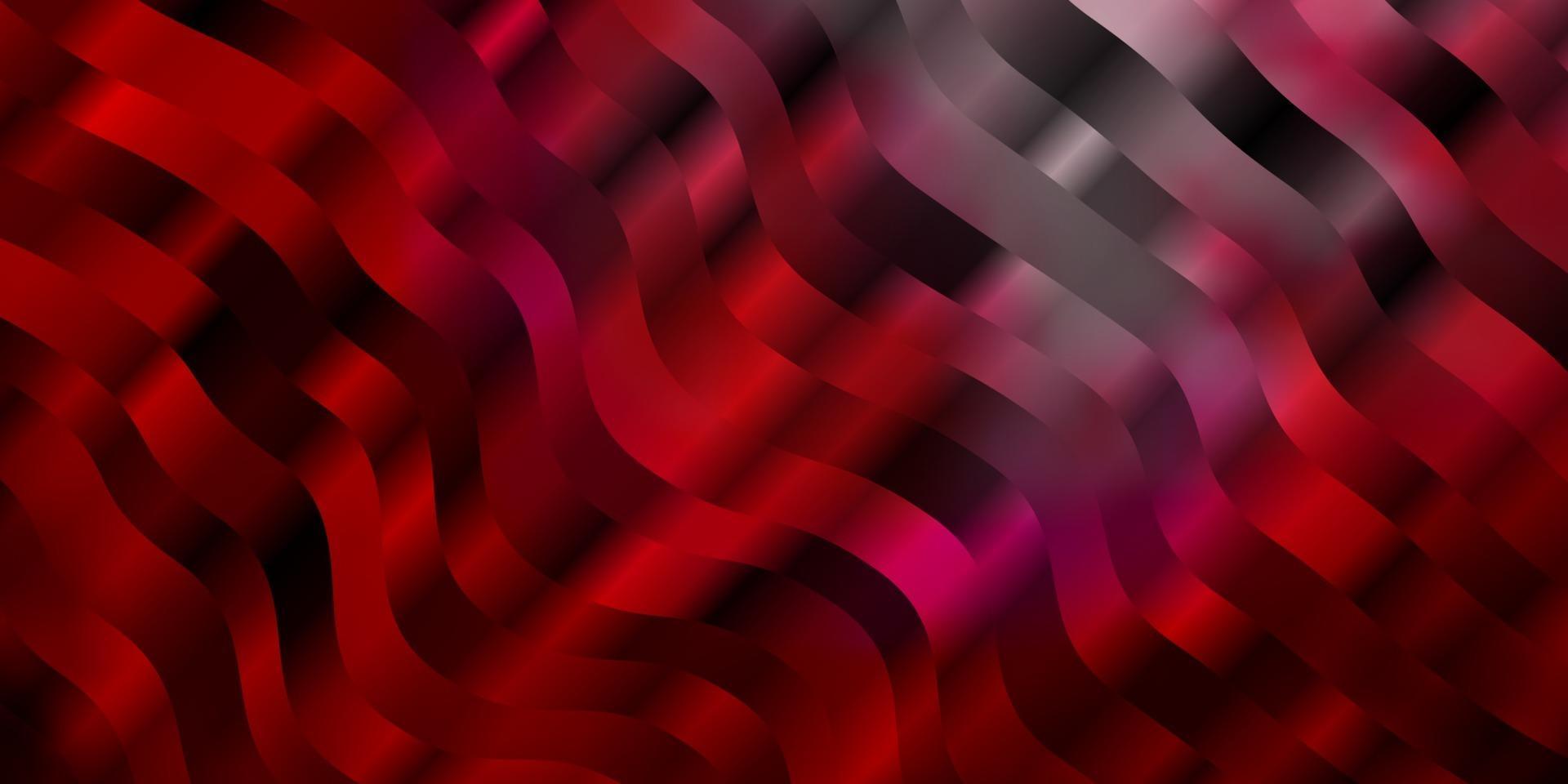 ljusrosa, röd vektorlayout med kurvor. vektor
