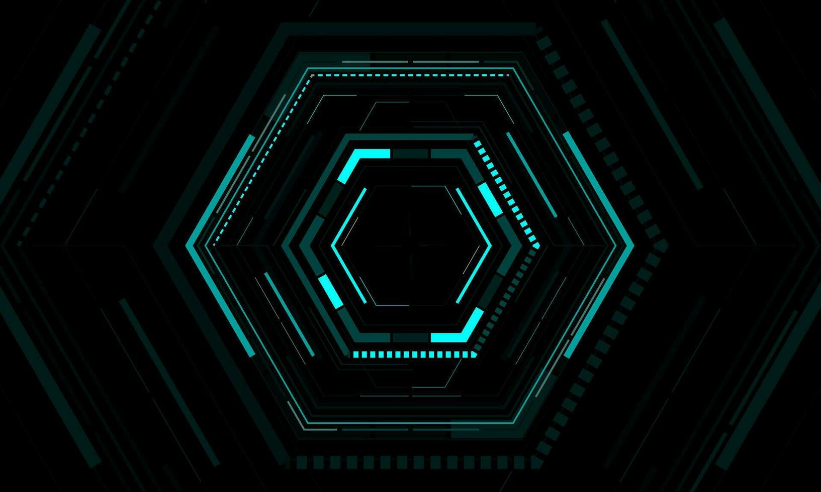 hud Sci-Fi Schnittstelle Bildschirm Aussicht Blau Neon- geometrisch auf schwarz Design virtuell Wirklichkeit futuristisch Technologie kreativ Anzeige Vektor