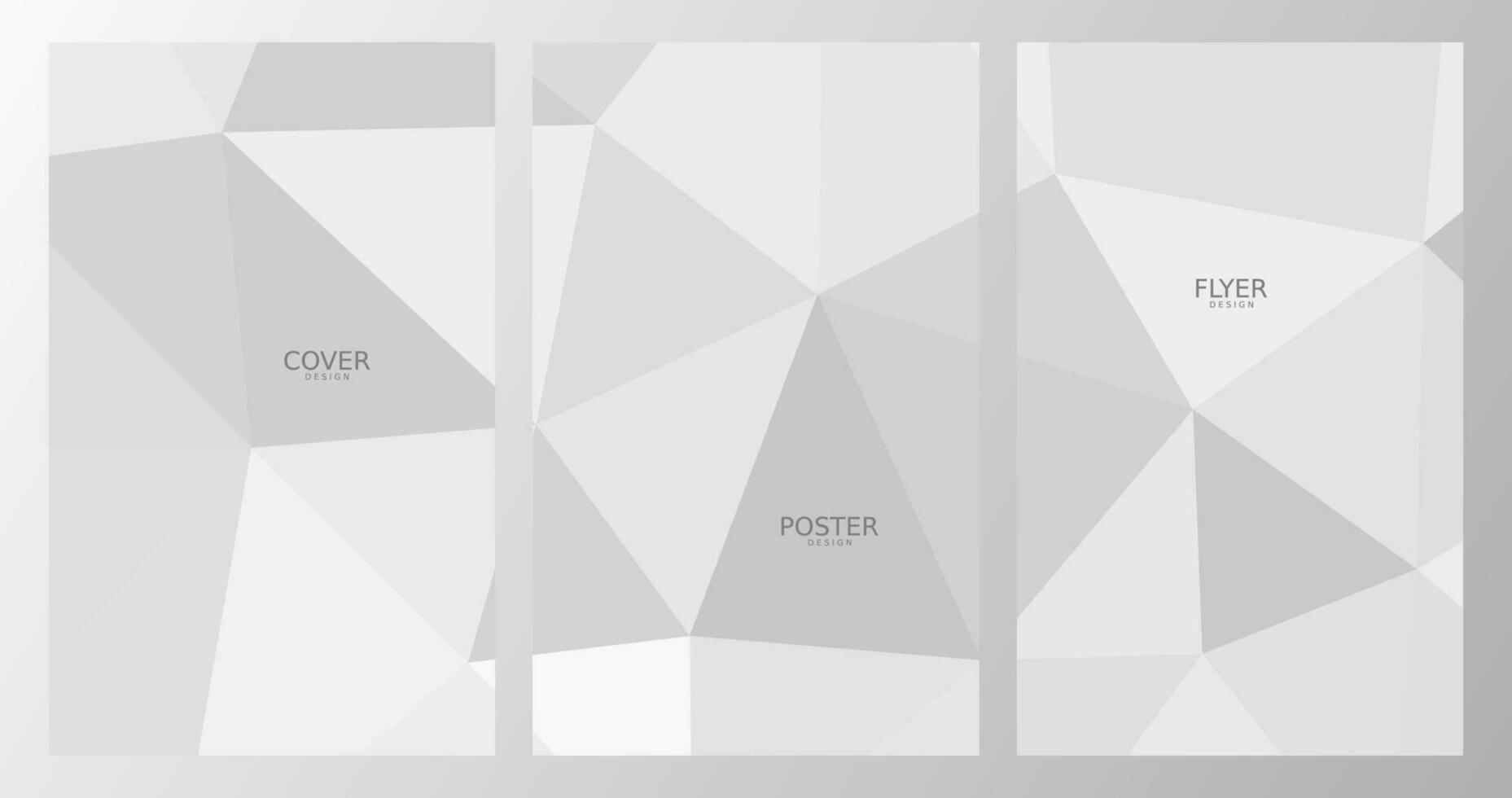 uppsättning av flygblad med abstrakt grå och vit bakgrund vektor