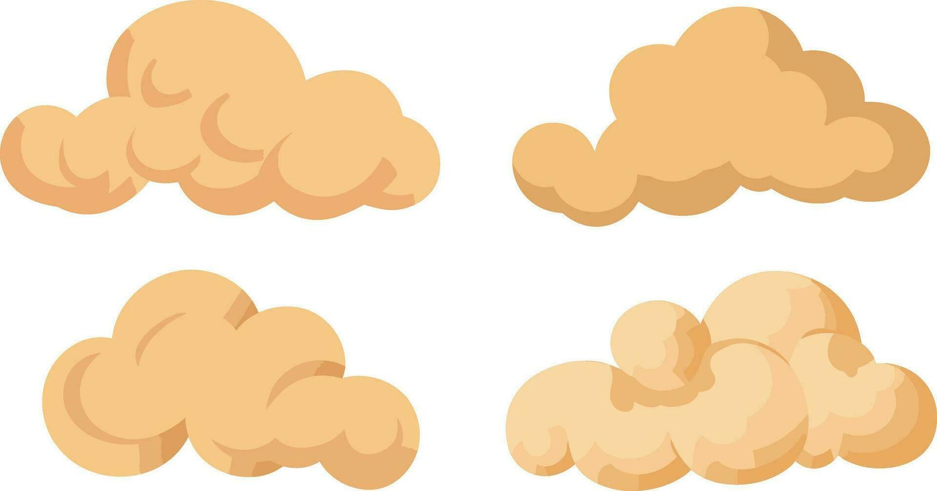 tecknad serie moln på en vit bakgrund. vektor illustration i platt design.