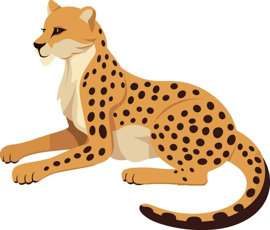 Vektor Leopard oder Gepard eben Kunst Illustration