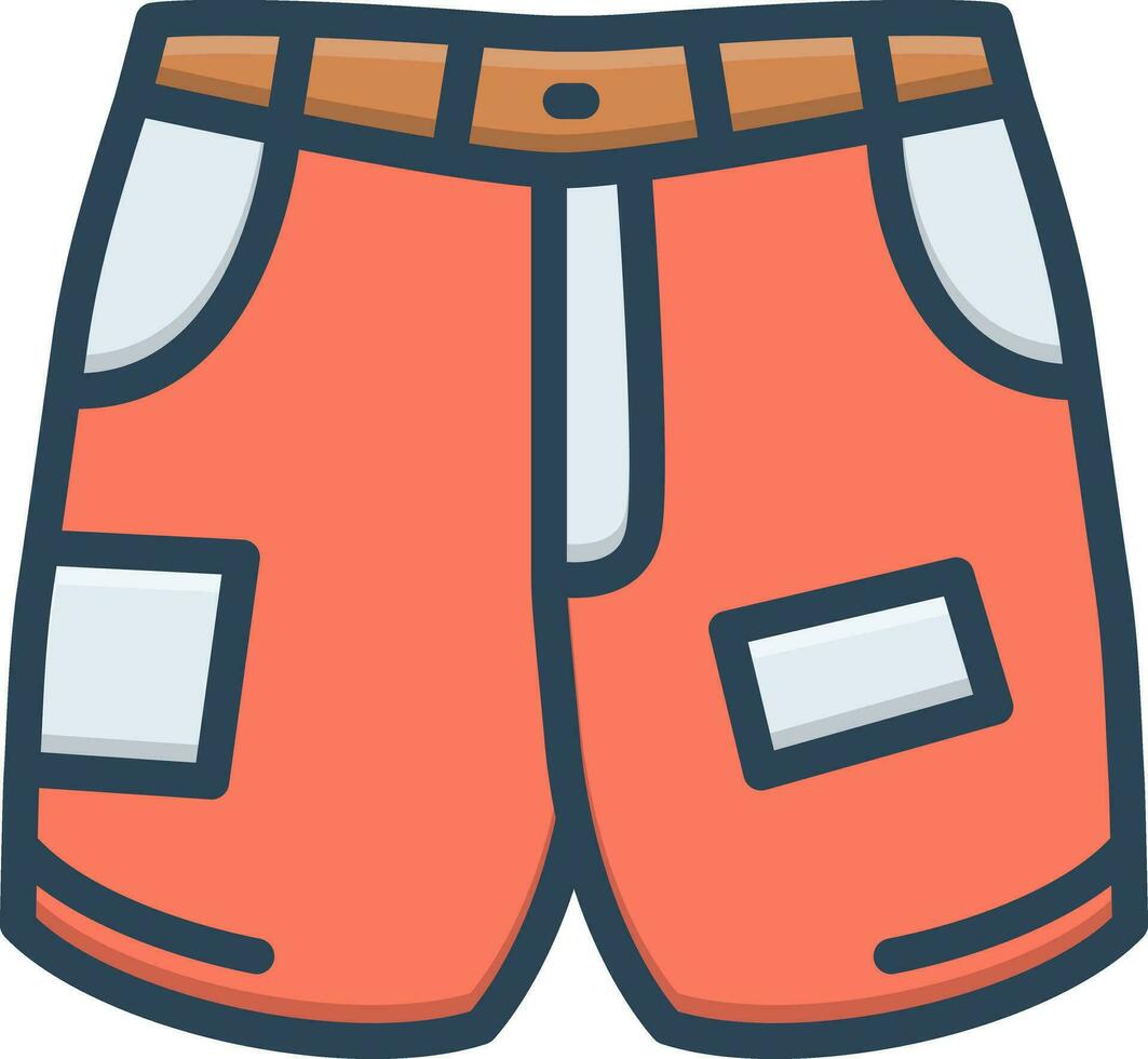 Farbe Symbol zum kurze Hose vektor