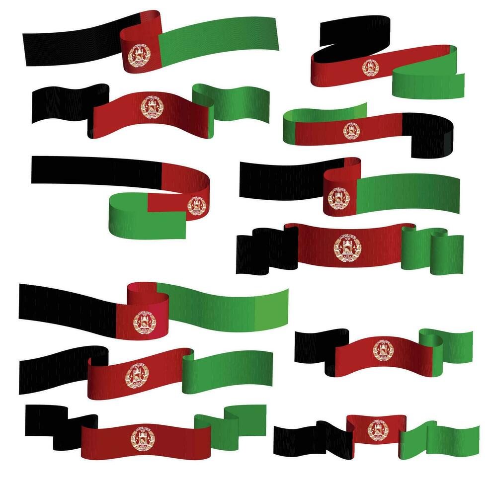 afghanistan flagga band baner vektor