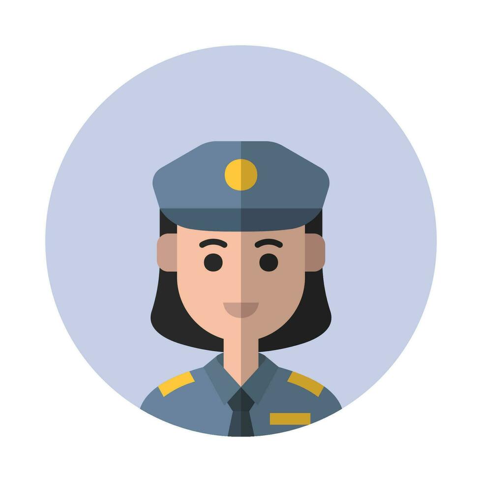 Polizei Frauen Benutzerbild Vektor Illustration