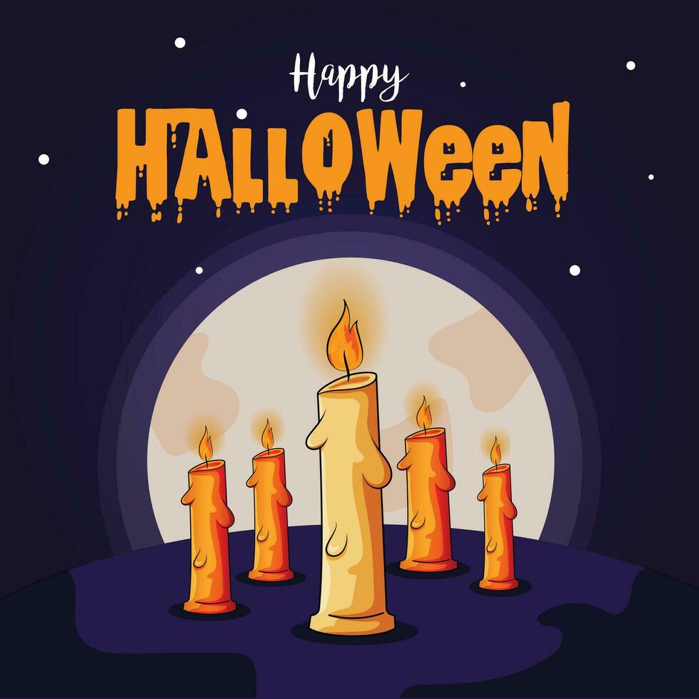 glücklich Halloween Banner oder Party Einladung hintergrund.vektor Illustration .Kalligraphie von Halloween vektor