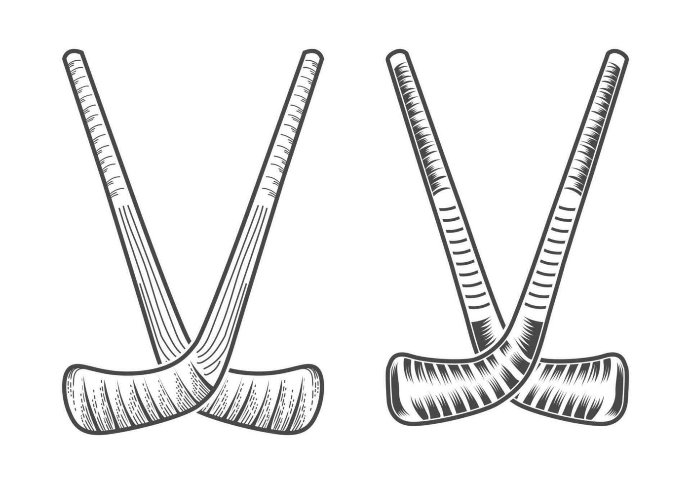 Eishockey Stock schwarz und Weiß Vektor bündeln