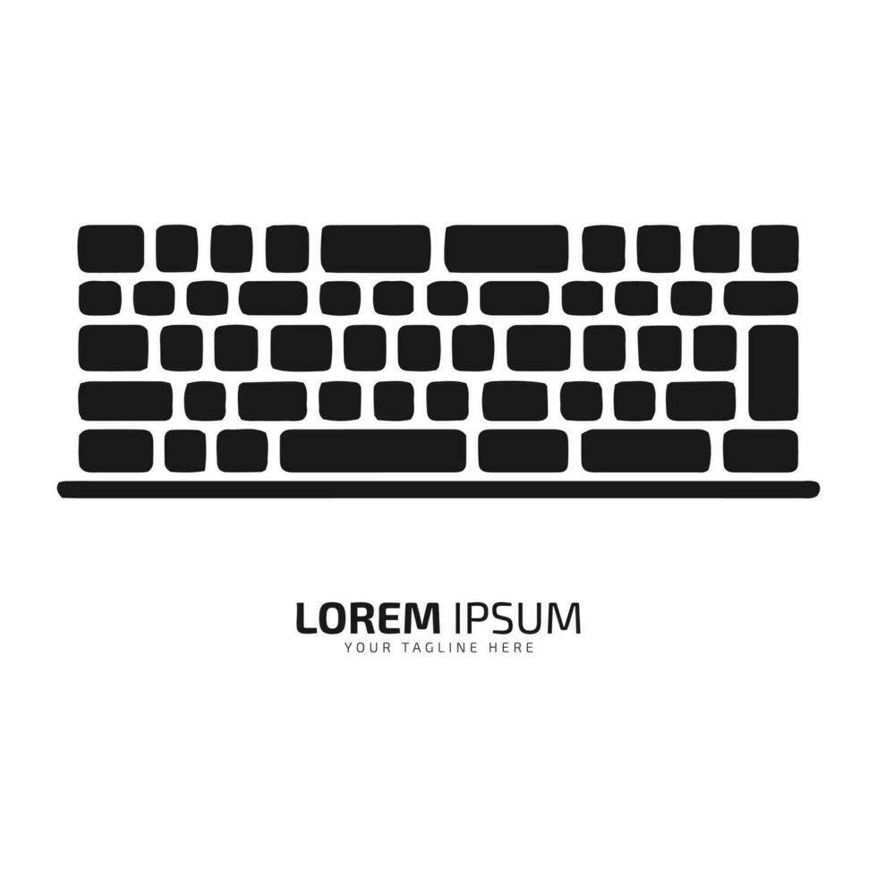 minimal und abstrakt Logo von Tastatur Symbol Computer Tastatur Vektor Tastatur isoliert Design