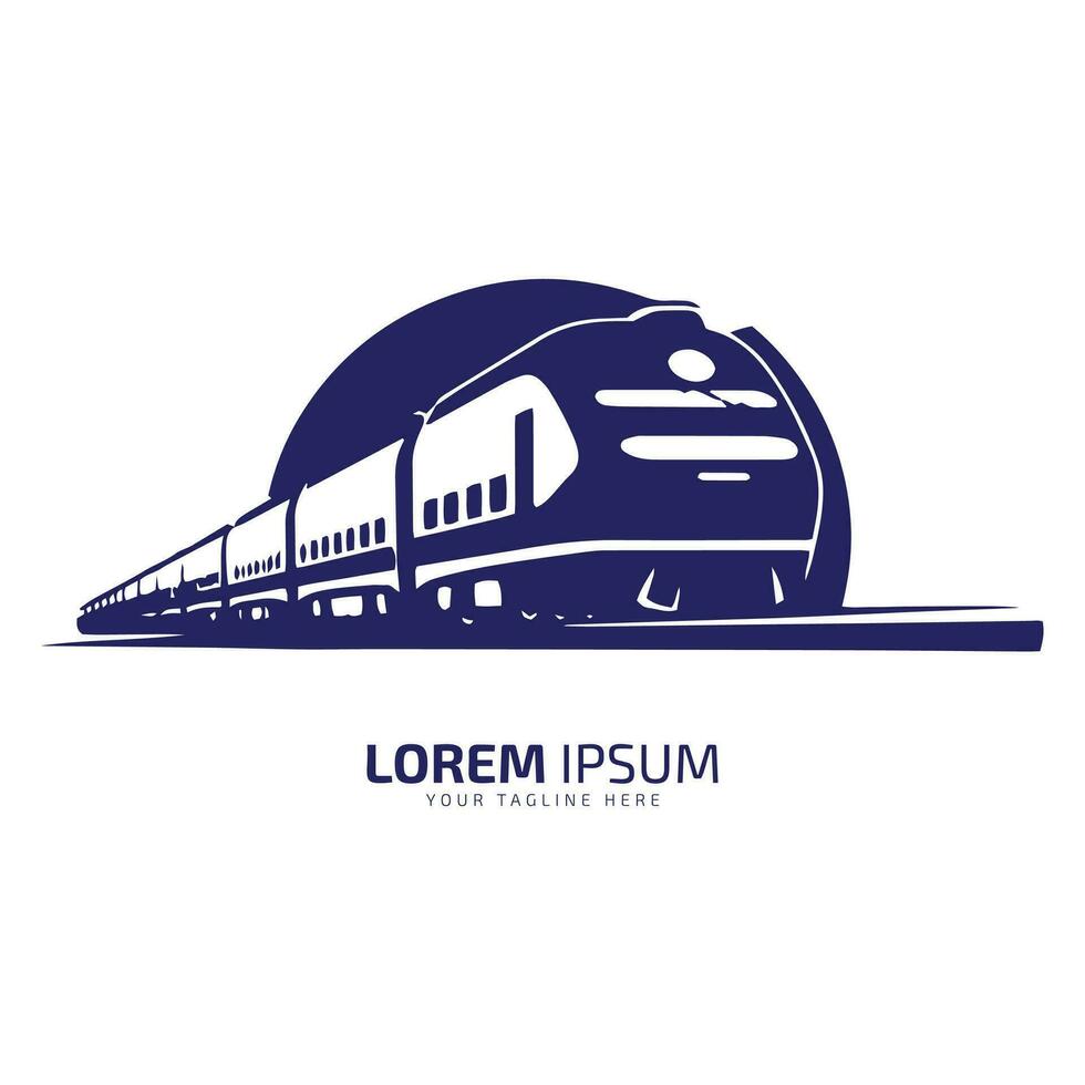 minimal und abstrakt Logo von Zug Symbol Straßenbahn Vektor Metro Silhouette isoliert Design im Linie