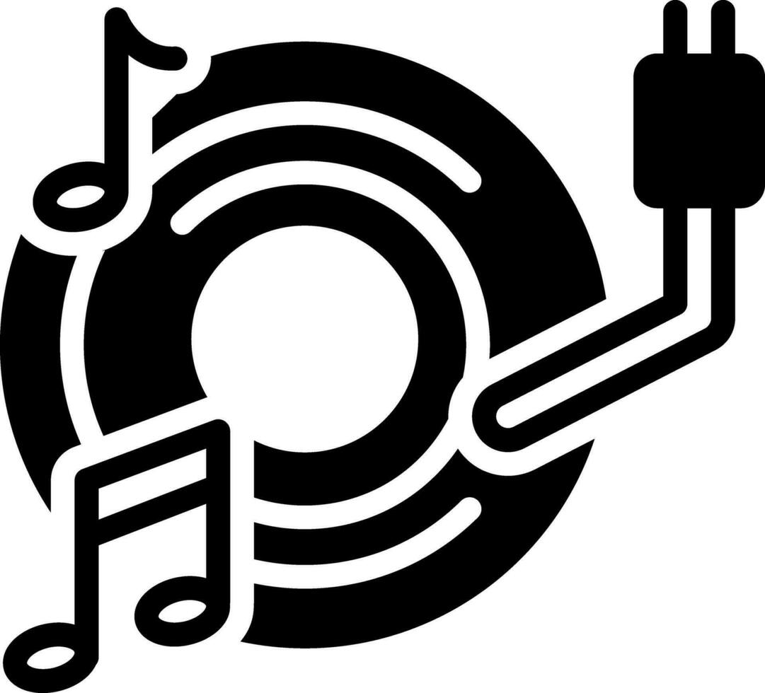 solide Symbol zum Vinyl vektor