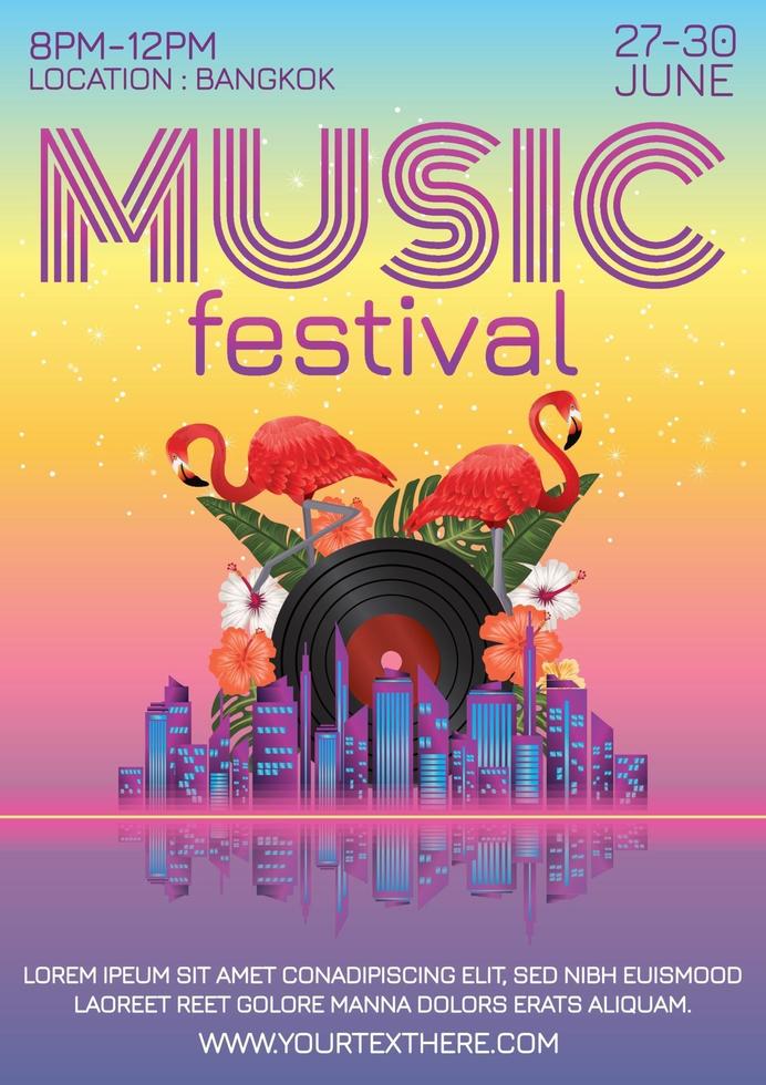 Fantasieplakat Musikfestivalplakat für Party vektor