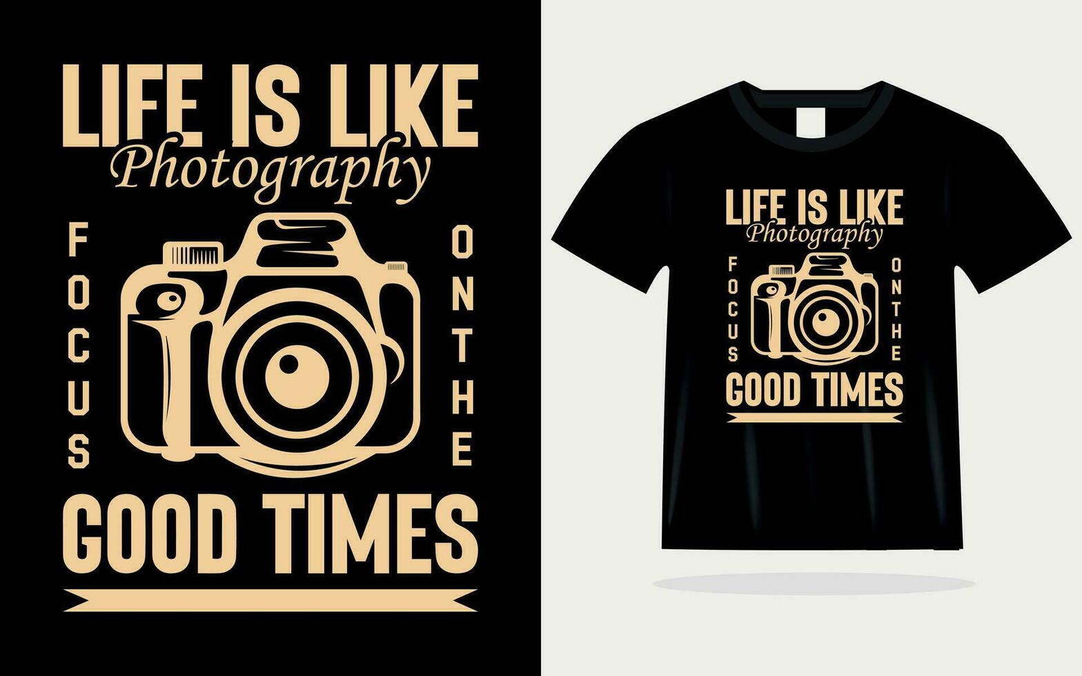 Fotografie T-Shirt Design Prämie Vektor