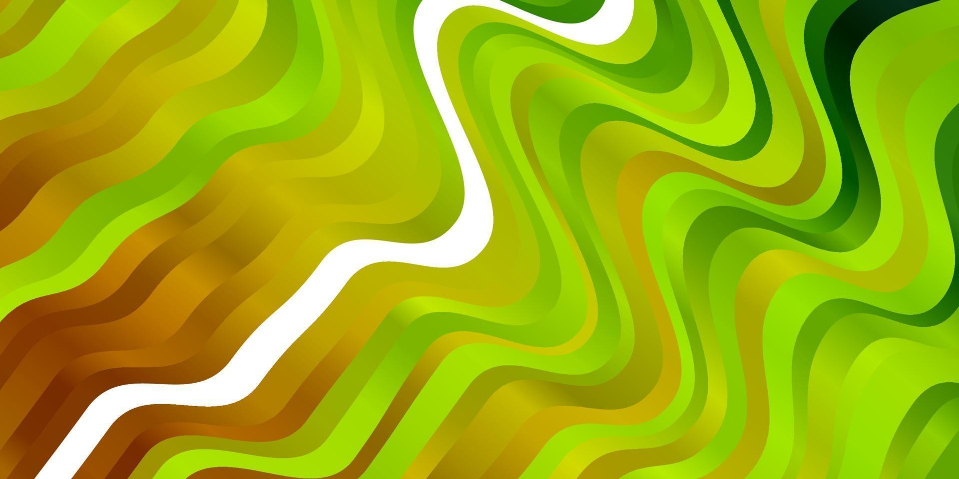 hellgrüner, gelber Vektorhintergrund mit Kreisbogen. vektor