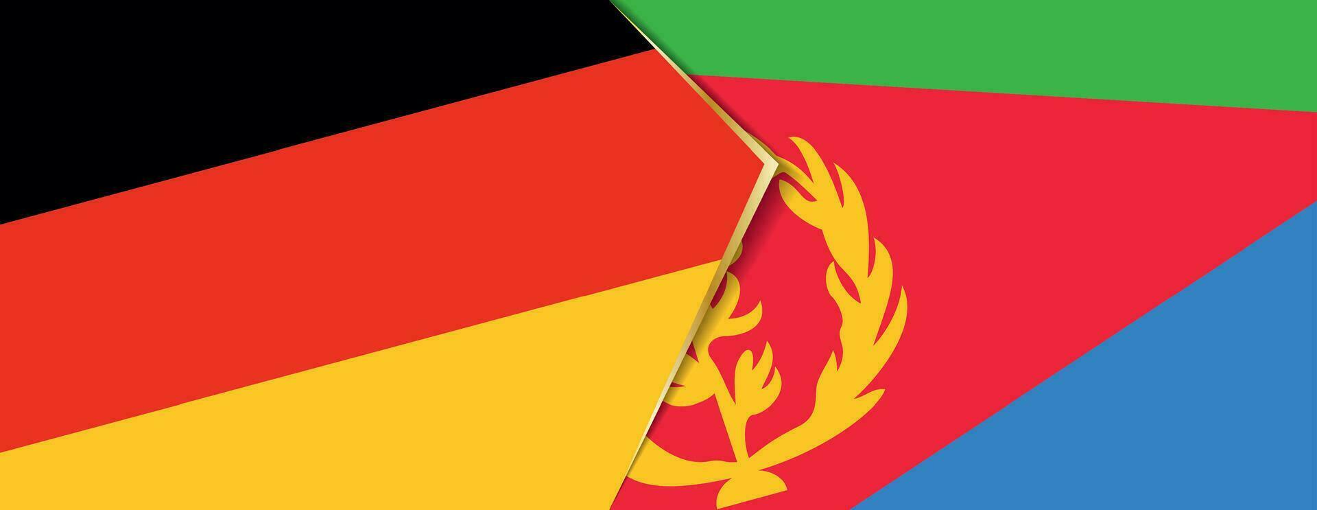 Deutschland und eritrea Flaggen, zwei Vektor Flaggen.