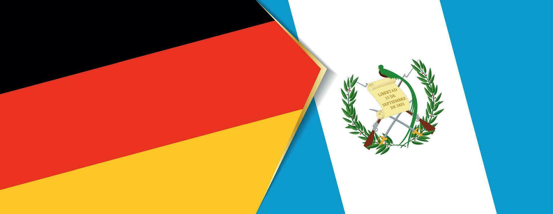 Deutschland und Guatemala Flaggen, zwei Vektor Flaggen.