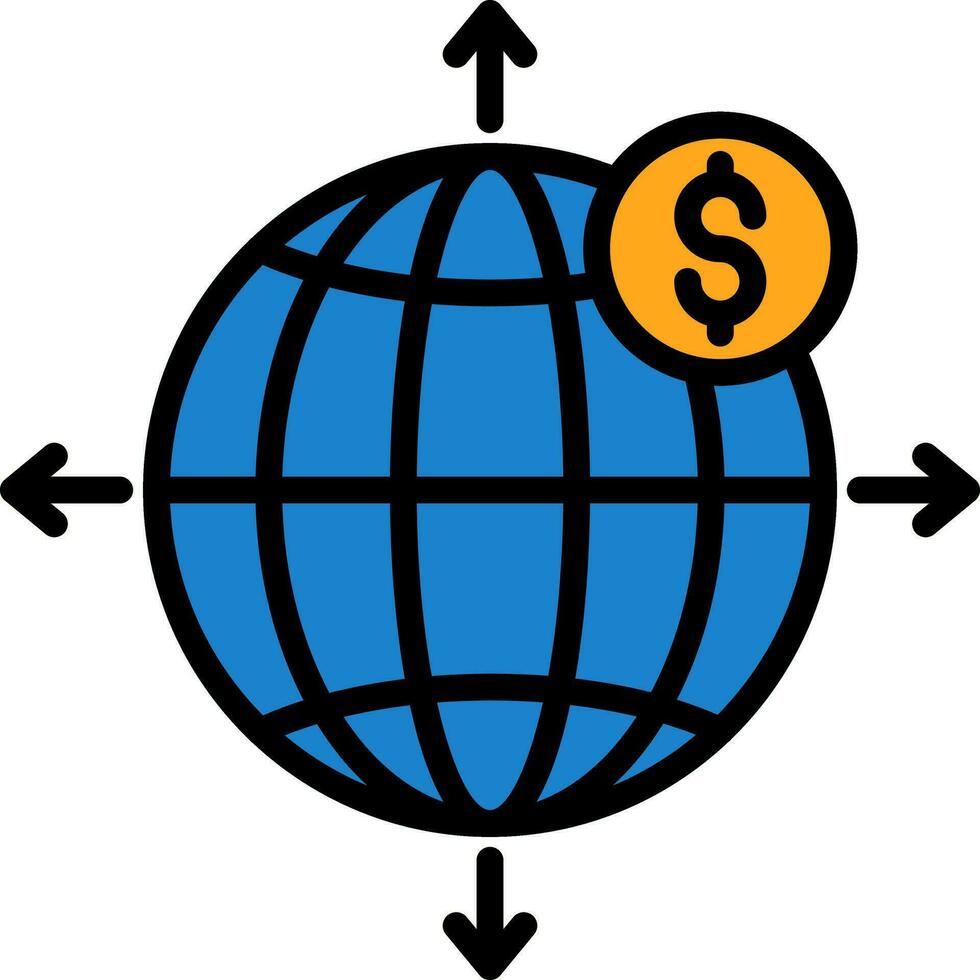 internationell expansion vektor ikon design