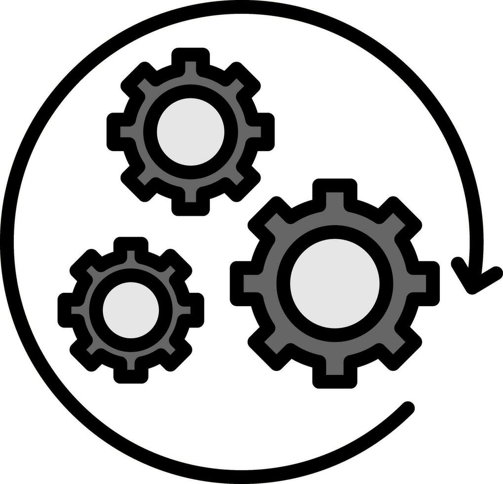 teknologi åldrande vektor ikon design