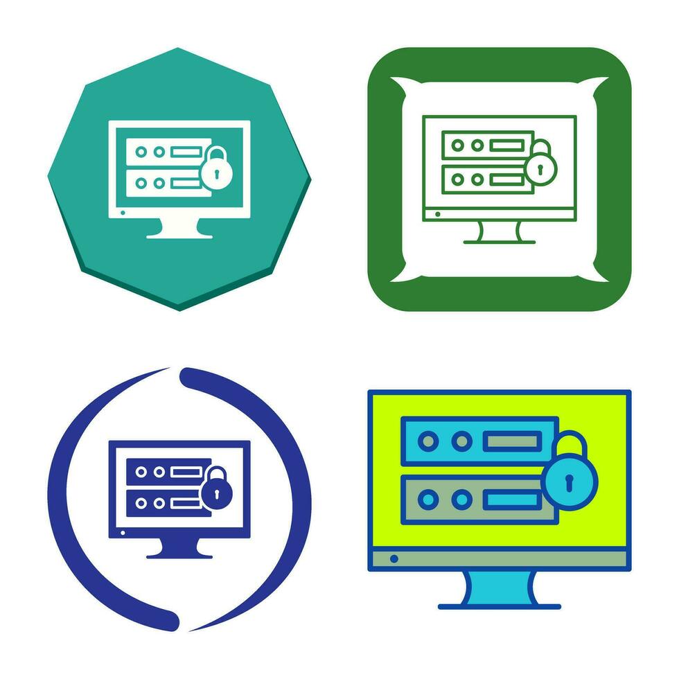 unik data säkerhet vektor ikon