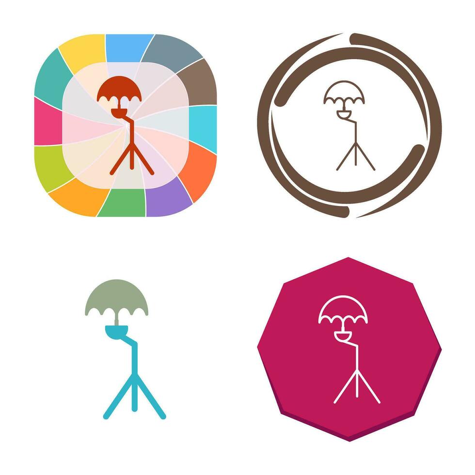 einzigartiges Regenschirmständer-Vektorsymbol vektor